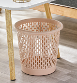 Корзина Ведро для мусора офисная мусорка Mantella 483Б-П Полоса 14,5 литров Бежевый