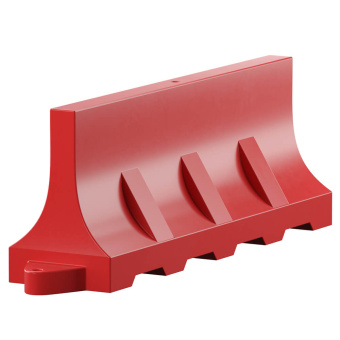 Дорожный водоналивной Полностью барьер блок 2 метра красный