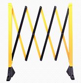 Раздвижное дорожное ограждение на резиновых основаниях