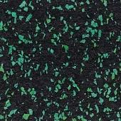 Рулонное резиновое напольное покрытие 6 мм черно-зеленое 15% 